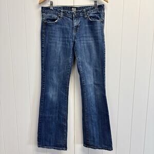 Rock Premium Bootcut Jeans Women Size 31‎ Cowgirl Western Boho Embroidered R7052